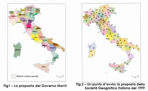 Le proposte della Società Geografica Italiana per il riordino territoriale